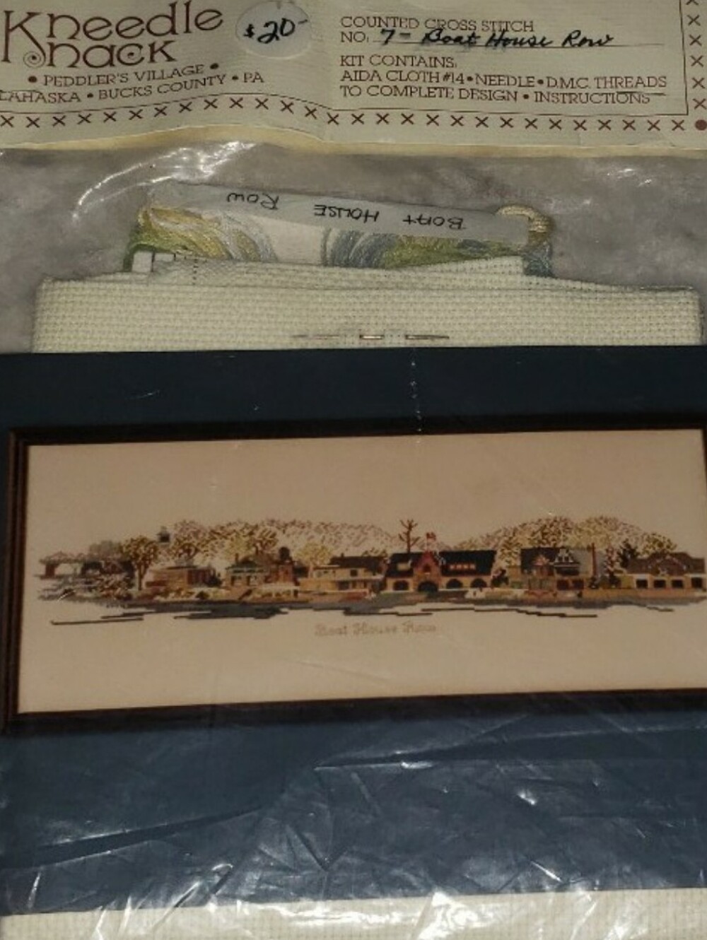 Kneedle Knack Peddler's Village No..7 "Boat House Row" Cross-Stitch Kit